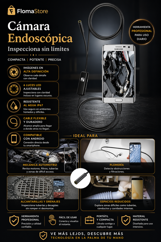 Camara Endoscopio Digital para Smartphon
