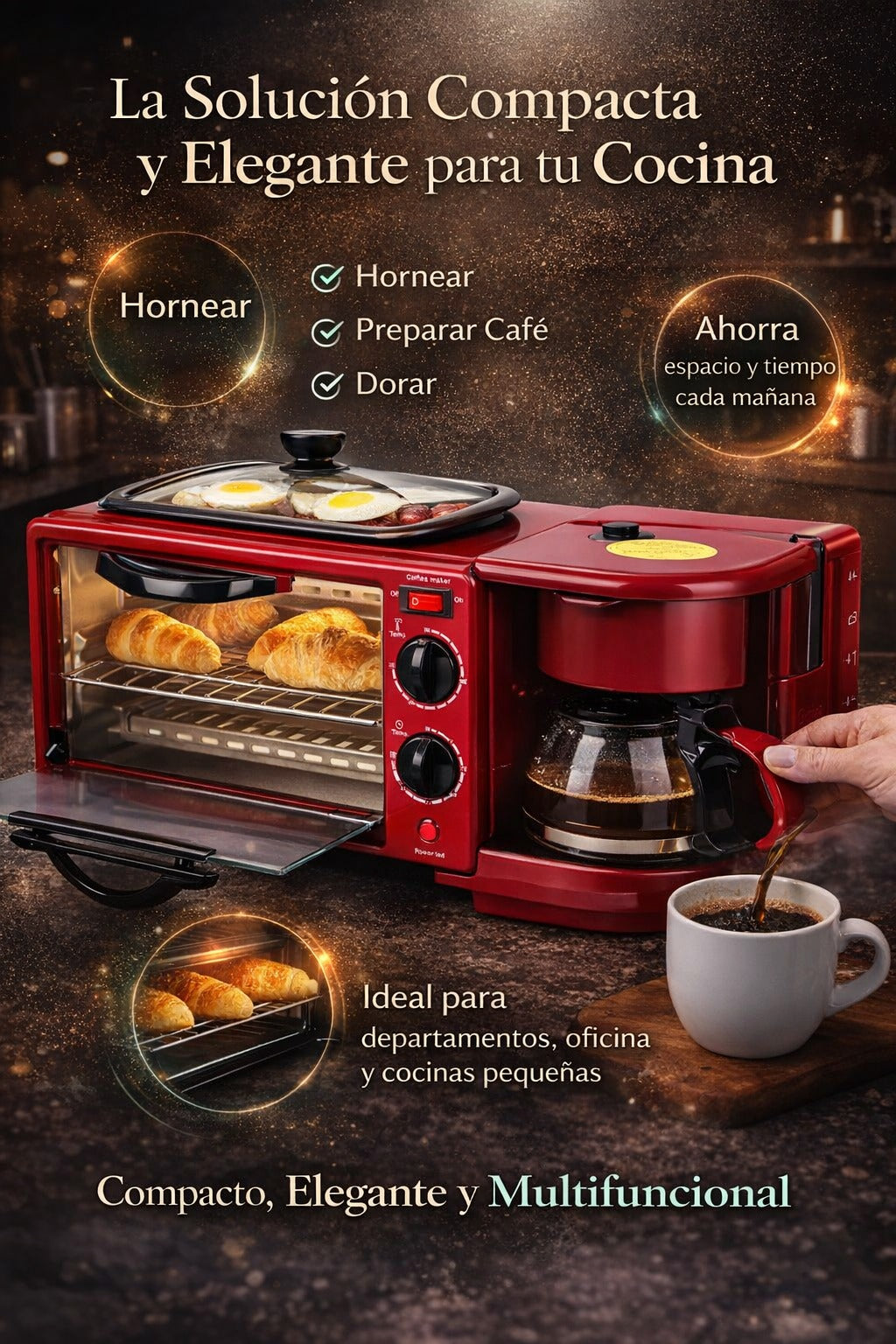 Horno Electrico 3 En 1
