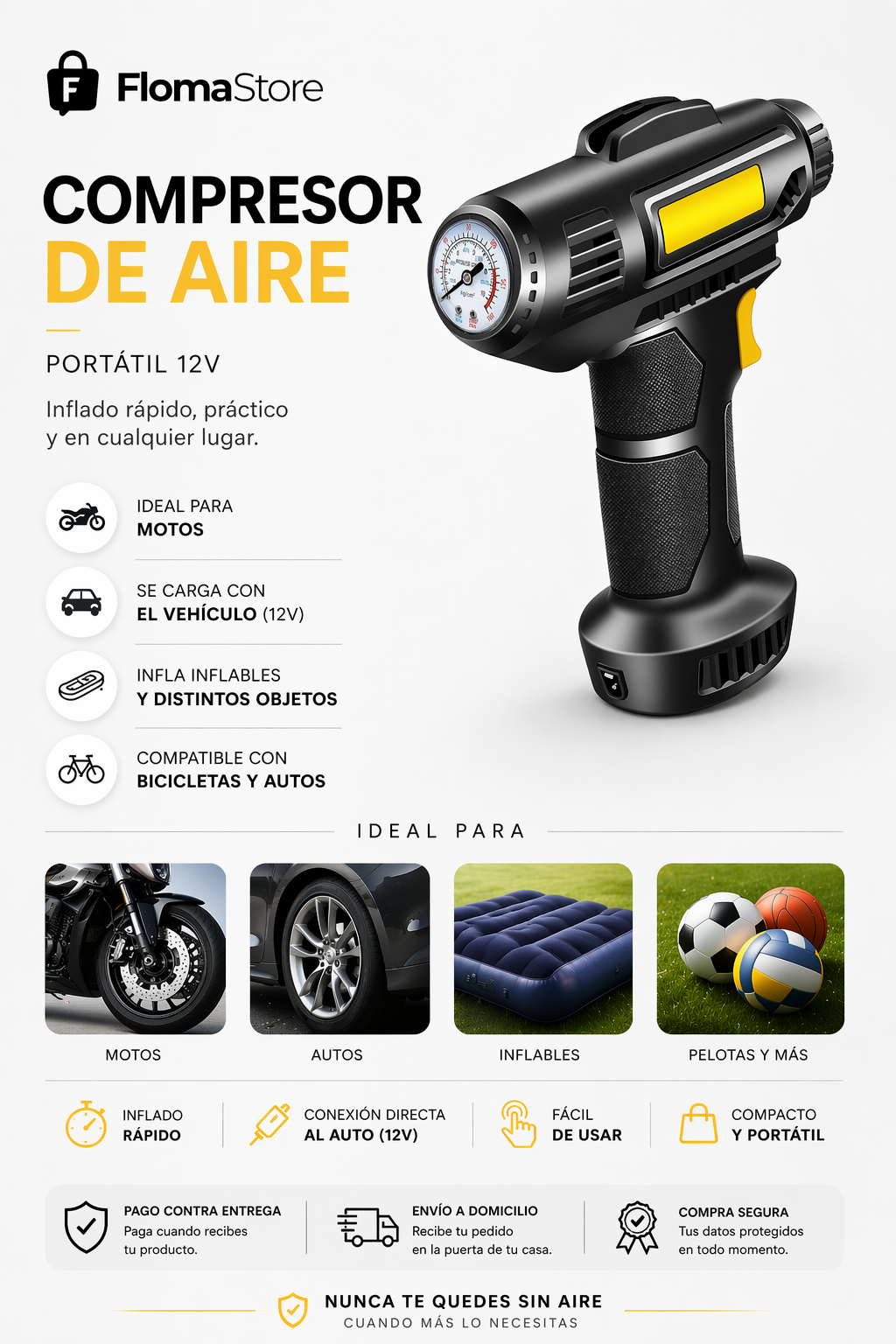 Compresor De Aire Portatil
