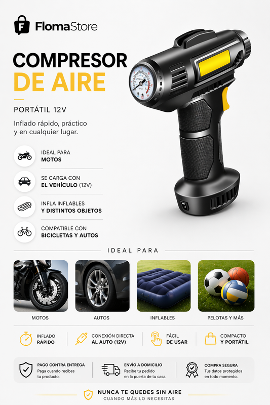 Compresor De Aire Portatil